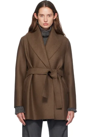Harris Wharf London Brown Belted Jacket