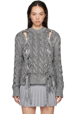 pushBUTTON Silver Knit Sweater