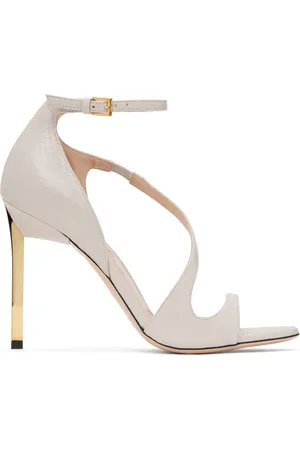 Tom Ford Gray Shiny Ayers Heeled Sandals