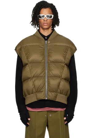 Rick Owens Khaki Porterville Luxor Flight Down Vest