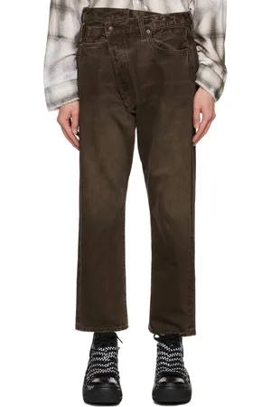R13 Brown Crossover Jeans