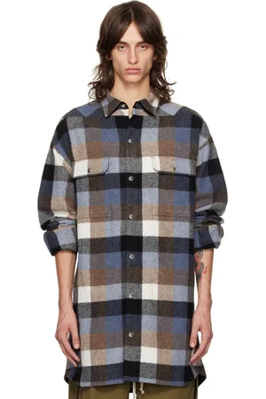 Rick Owens Blue Porterville Oversized Shirt
