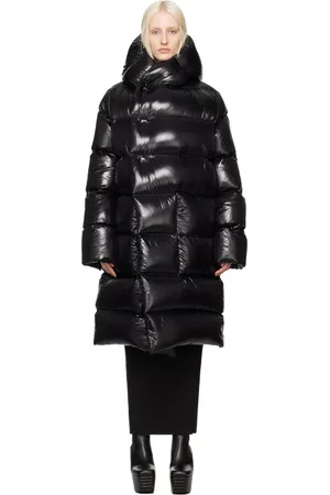 Rick Owens Black Porterville Hooded Liner Down Coat