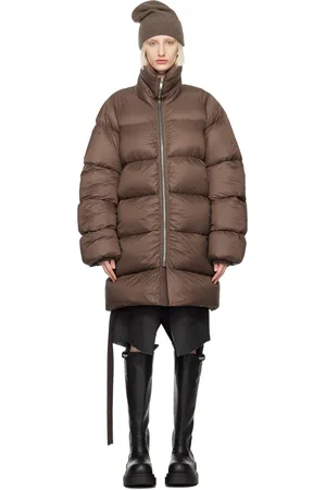 Rick Owens Brown Turtle Down Coat