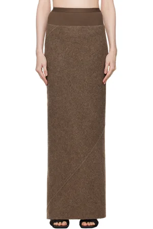Rick Owens Brown Porterville Coda Maxi Skirt