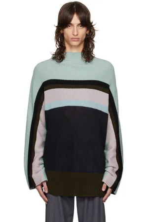 Kiko Kostadinov Blue & Gray Essick Stripe Sweater