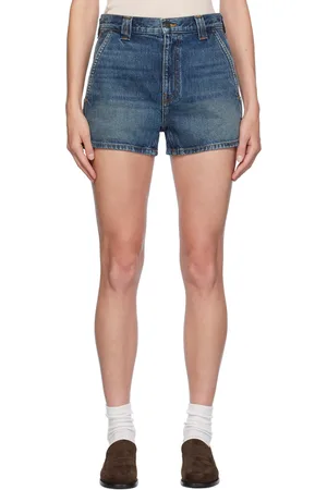 Khaite Indigo Bacalo Denim Shorts