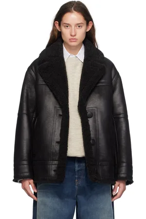 Stand Studio Black Louisa Faux-Leather Jacket