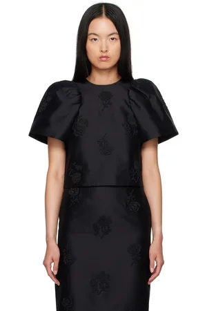 Shushu/Tong Black Puff Sleeve Blouse