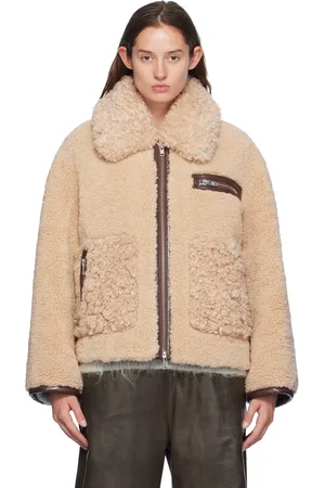 Stand Studio Beige Joann Faux-Shearling Jacket