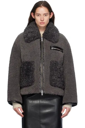 Stand Studio Gray Joann Faux-Shearling Jacket