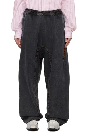 Y / PROJECT Black Pinched Logo Souffle Jeans