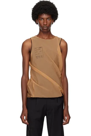 Olly Shinder Black & Tan Twisted Tank Top