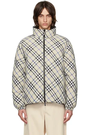 Burberry Beige Check Reversible Down Jacket