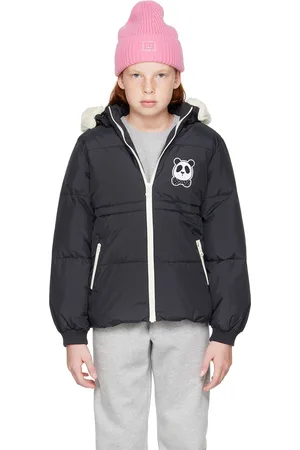 Mini Rodini Kids Black Panda Puffer Jacket