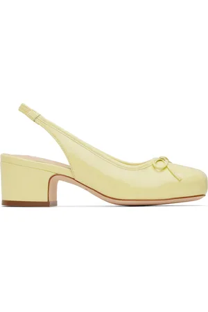 SANDY LIANG Yellow Slingback 45 Heels