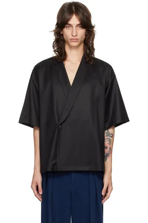 King & Tuckfield Notch Collar Wrap Shirt