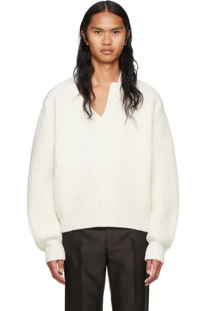 SYSTEM Off-White Structured Collar Sweater