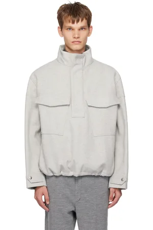 Solid Gray Half-Zip Sweatshirt