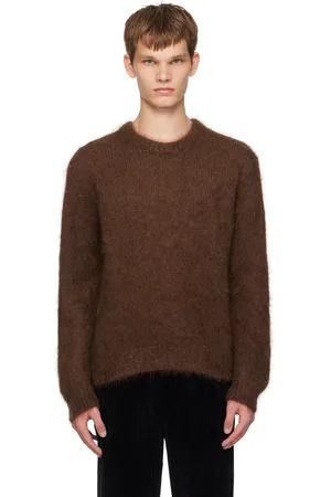 Solid Brown Crewneck Sweater