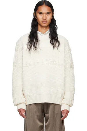 SYSTEM Off-White Overlaped Neck Sweater