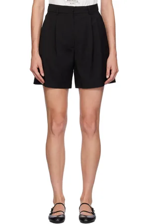 Max Mara Black Woollen Cloth Shorts
