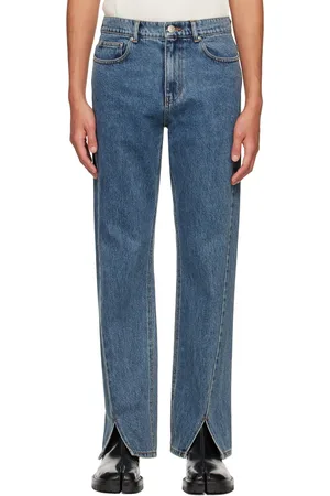 SYSTEM Blue Front Slit Jeans