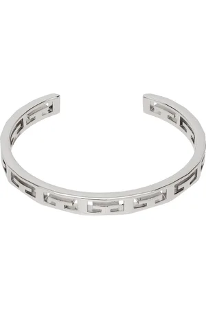 Givenchy Silver 2G Open Cuff Bracelet