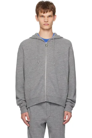 Solid Gray Zip-Up Hoodie