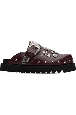 TOGA VIRILIS SSENSE Exclusive Burgundy Slip-on Loafers