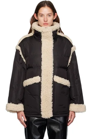 Stand Studio Black Dorothy Faux-Shearling Down Jacket