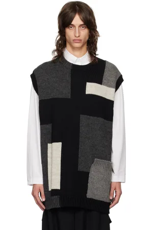 YOHJI YAMAMOTO Black Intarsia Vest