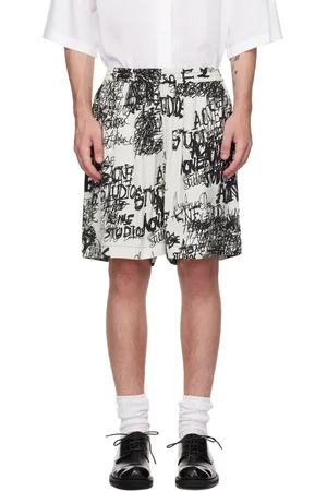 Acne Studios Gray & Black Printed Shorts
