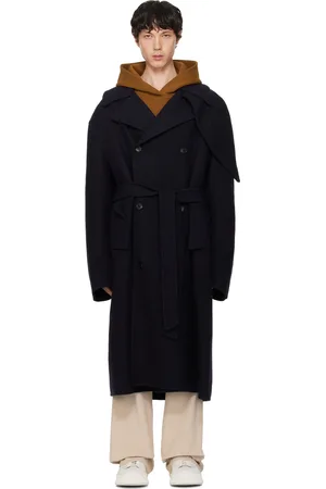 Recto Navy Kuse Oversized Coat