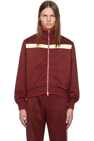 WALES BONNER Burgundy Essence Track Jacket