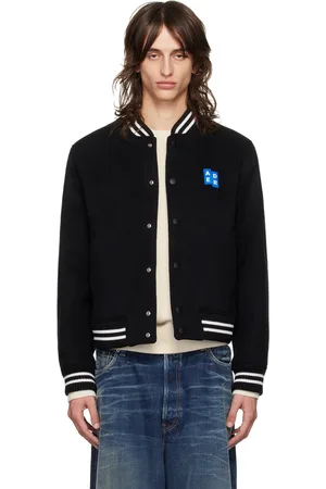 Ader Error Black TRS Tag Varsity Bomber Jacket