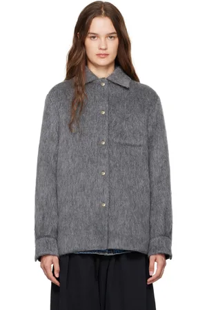 Moncler Gray Virgin Wool & Mohair Jacket