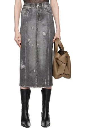 Acne Studios Gray Printed Maxi Skirt