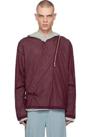 Kiko Kostadinov Burgundy & Green Knox Hoodie