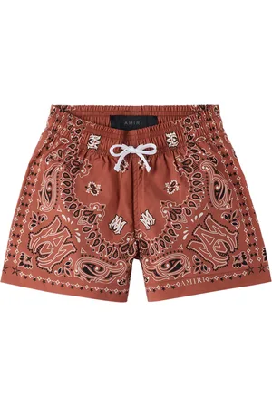 AMIRI Kids Red Bandana Swim Shorts