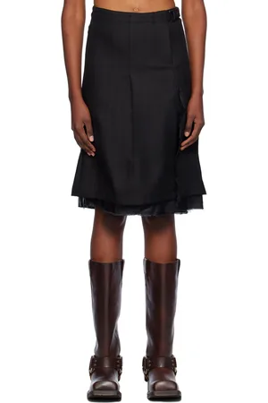 OUR LEGACY Black Clasp Midi Skirt