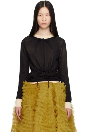 Molly Goddard Black & Beige Hannah Sweater