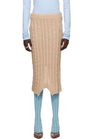 Julie Kegels SSENSE Exclusive Beige & Blue Samira Midi Skirt