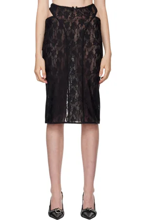 MISBHV Lace Cut Out Midi Skirt