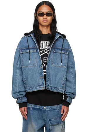 Spencer Badu & Black Paneled Denim Jacket