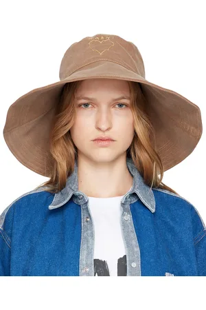 Marni Brown Garment-Dyed Denim Hat