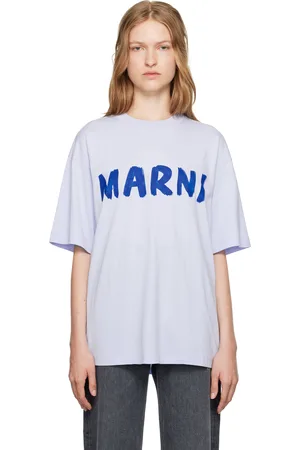 Marni Blue Printed Logo T-shirt