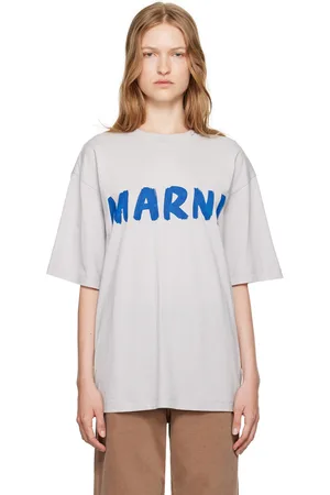 Marni Gray Printed Logo T-shirt