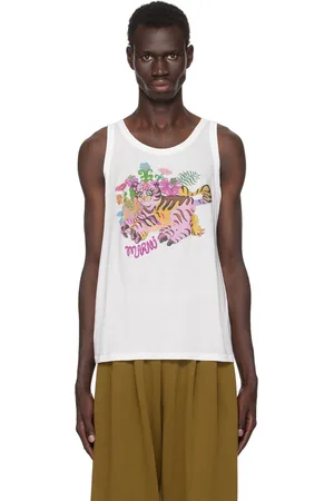 Marni White Printed Tank Top