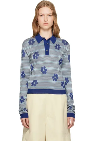 Marni Blue Jacquard Polo